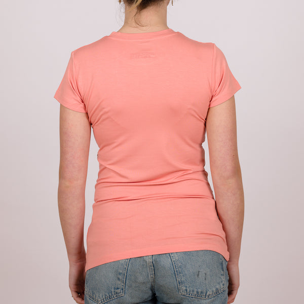 Short Sleeve Perfect Fit Crew Neck - Peach