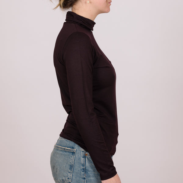 Long Sleeve Perfect Fit Roll Neck - Ink Black