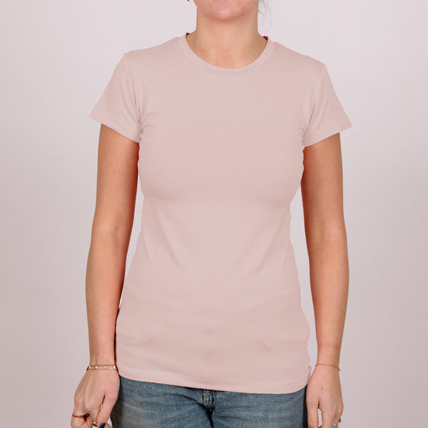 Short Sleeve Perfect Fit Crew Neck - Blush