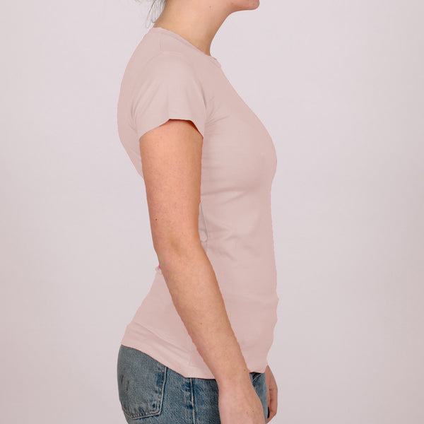 Short Sleeve Perfect Fit Crew Neck - Skin Blush