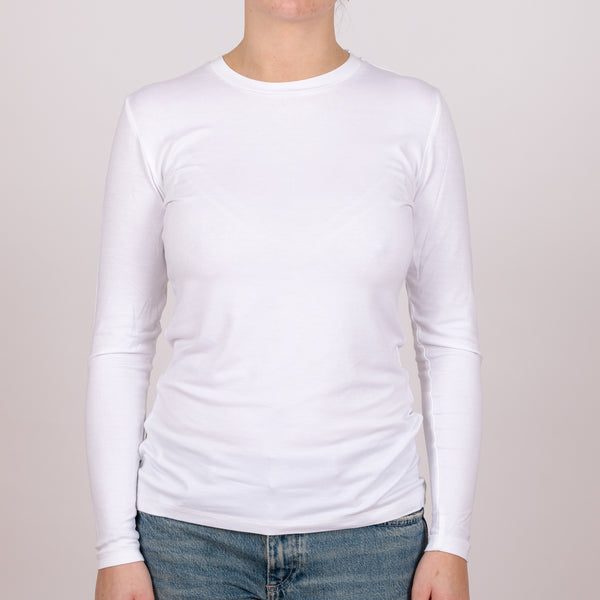Long Sleeve Perfect Fit Crew Neck - Winter White