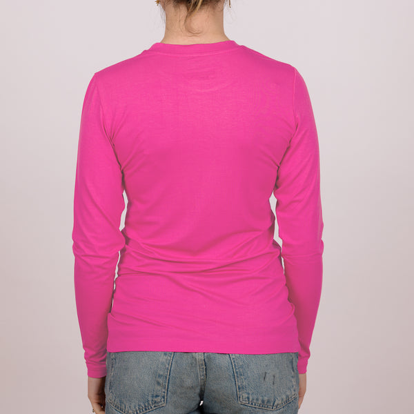 Long Sleeve Perfect Fit Crew Neck - Magenta Pink
