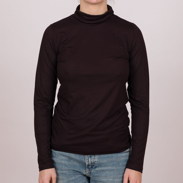 Long Sleeve Perfect Fit Roll Neck - Ink Black