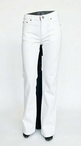 John Wide Leg jeans in White – women's denim by RubyLondon