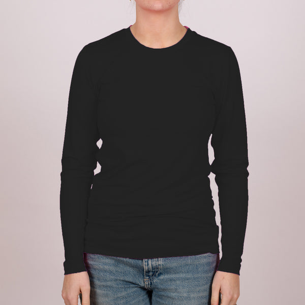 Long Sleeve Perfect Fit Crew Neck - Ink Black